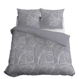 Pościel bawełniana 220x200 szara liście 4565 D Bawełna 37