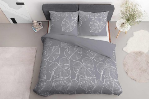 Pościel bawełniana 220x200 szara liście 4565 D Bawełna 37 Pościel bawełniana 220x200 szara liście 4565 D Bawełna 37
