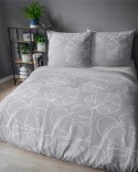 Pościel bawełniana 220x200 szara liście 4565 D Bawełna 37 Pościel bawełniana 220x200 szara liście 4565 D Bawełna 37