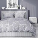 Pościel bawełniana 220x200 szara liście 4565 D Bawełna 37 Pościel bawełniana 220x200 szara liście 4565 D Bawełna 37