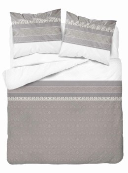Pościel satynowa 140x200 beżowa ornamenty 4823 B z jedną poszewką Home Satin 11