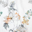 Pościel satynowa 160x200 Amelia biała szara kwiaty Premium 25 Pościel satynowa 160x200 Amelia biała szara kwiaty Premium 25