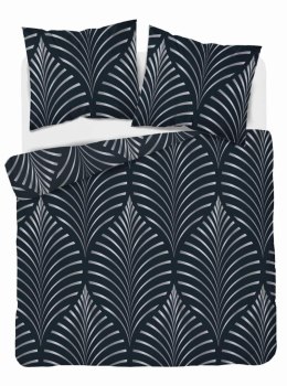 Pościel satynowa 180x200 grafitowa srebrna ornament 4396 C Home Satin 11