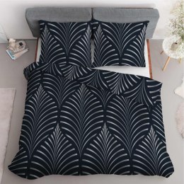 Pościel satynowa 180x200 grafitowa srebrna ornament 4396 C Home Satin 11