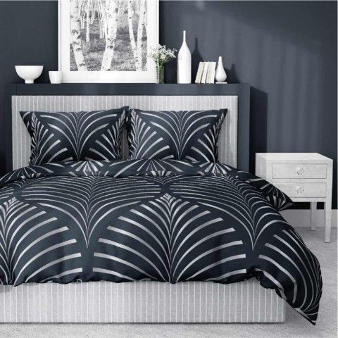 Pościel satynowa 180x200 grafitowa srebrna ornament 4396 C Home Satin 11 Pościel satynowa 180x200 grafitowa srebrna ornament 4396 C Home Satin 11