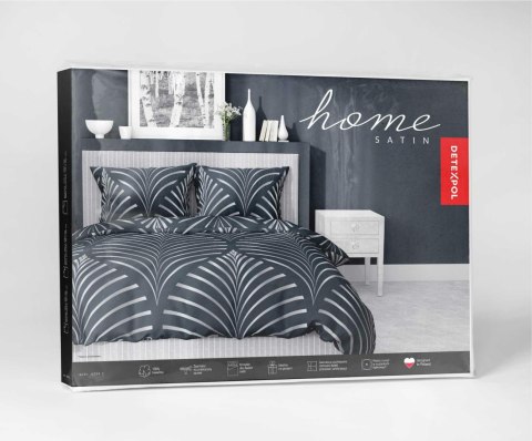 Pościel satynowa 180x200 grafitowa srebrna ornament 4396 C Home Satin 11 Pościel satynowa 180x200 grafitowa srebrna ornament 4396 C Home Satin 11