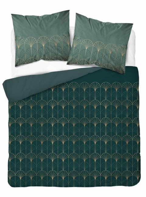 Pościel satynowa 180x200 zielona butelkowa złota ornament 4822 B Home Satin 11 Pościel satynowa 180x200 zielona butelkowa złota ornament 4822 B Home Satin 11