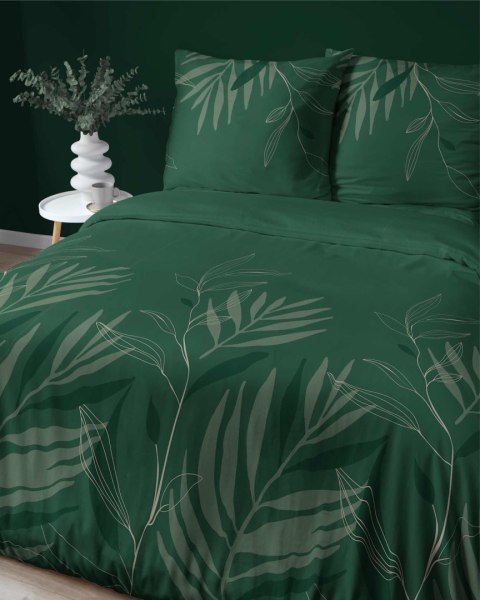 Pościel satynowa 180x200 zielona liście 4827 A Home Satin 11 Pościel satynowa 180x200 zielona liście 4827 A Home Satin 11