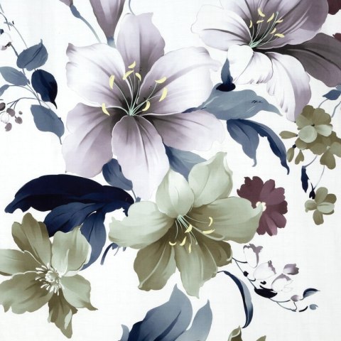 Pościel satynowa 220x200 Sofia biała kolorowa kwiaty Premium 25 Pościel satynowa 220x200 Sofia biała kolorowa kwiaty Premium 25