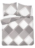 Pościel satynowa 220x200 beżowa biała kratka 4683 A Home Satin 40 Pościel satynowa 220x200 beżowa biała kratka 4683 A Home Satin 40