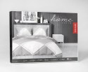 Pościel satynowa 220x200 beżowa biała kratka 4683 A Home Satin 40 Pościel satynowa 220x200 beżowa biała kratka 4683 A Home Satin 40