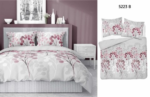Pościel satynowa 220x200 szara bordowa kwiaty 5223 B Home Satin 11 Pościel satynowa 220x200 szara bordowa kwiaty 5223 B Home Satin 11