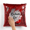 Poszewka dekoracyjna 40x40 Love cekiny Kocham Cię czerwona Walentynki 2025 Poszewka dekoracyjna 40x40 Love cekiny Kocham Cię czerwona Walentynki 2025