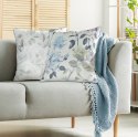 Poszewka dekoracyjna 45x45 Velvet 151 kremowa niebieska kwiaty welurowa Eurofirany Poszewka dekoracyjna 45x45 Velvet 151 kremowa niebieska kwiaty welurowa Eurofirany