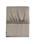 Prześcieradło satynowe 160x200 taupe bez gumki jednobarwne Pure Prześcieradło satynowe 160x200 taupe bez gumki jednobarwne Pure