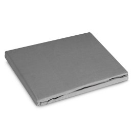Prześcieradło z gumką 180x200 Basic stalowe jednobarwne na wysoki materac 30 cm Eurofirany