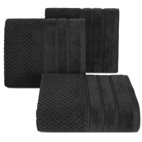 Ręcznik Adore 30x50 czarny o strukturze krateczki 500 g/m2 Eurofirany Ręcznik Adore 30x50 czarny o strukturze krateczki 500 g/m2 Eurofirany