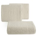 Ręcznik Lari 2 70x140 beżowy z ozdobną bordiurą przetykaną błyszczącą nicią 500 g/m2 Eurofirany Ręcznik Lari 2 70x140 beżowy z ozdobną bordiurą przetykaną błyszczącą nicią 500 g/m2 Eurofirany