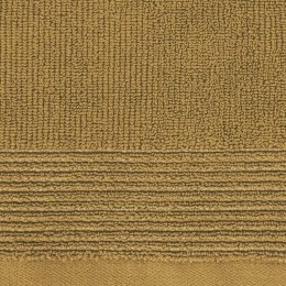 Ręcznik Lari 7 50x90 miodowy z ozdobną bordiurą przetykaną błyszczącą nicią 500 g/m2 Eurofirany