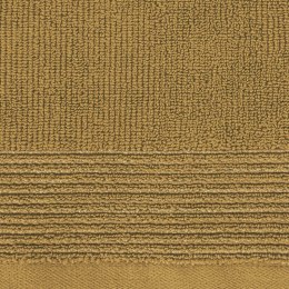 Ręcznik Lari 7 70x140 miodowy z ozdobną bordiurą przetykaną błyszczącą nicią 500 g/m2 Eurofirany