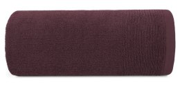 Ręcznik Lari 8 50x90 burgundowy z ozdobną bordiurą przetykaną błyszczącą nicią 500 g/m2 Eurofirany