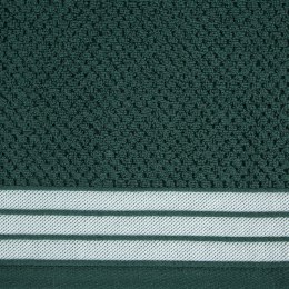 Ręcznik Madlen 7 70x140 zielony ciemny zdobiony kolorową frotte 500 g/m2 Eurofirany