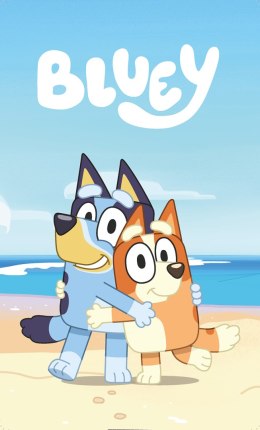 Ręcznik plażowy 70x140 Bluey pieski niebieski Kids25