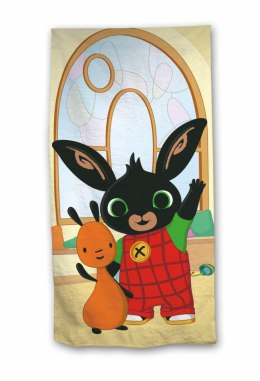 Ręcznik plażowy 70x140 Królik Bing Hoppit beżowy kolorowy Kids25