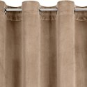 Zasłona 140x250 Rosa beżowa ciemna welurowa gotowa na przelotkach D91 Zasłona 140x250 Rosa beżowa ciemna welurowa gotowa na przelotkach D91