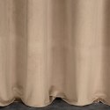 Zasłona 140x250 Rosa beżowa ciemna welurowa gotowa na przelotkach D91 Zasłona 140x250 Rosa beżowa ciemna welurowa gotowa na przelotkach D91