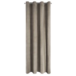 Zasłona 140x250 Rosa brązowa welurowa gotowa na przelotkach D91