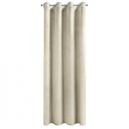 Zasłona 140x250 Rosa kremowa welurowa gotowa na przelotkach D91