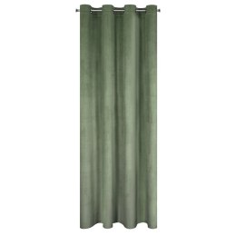 Zasłona 140x250 Rosa oliwkowa welurowa gotowa na przelotkach D91