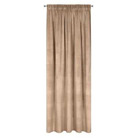 Zasłona 140x270 Rosa beżowa ciemna welurowa gotowa na taśmie D91 Zasłona 140x270 Rosa beżowa ciemna welurowa gotowa na taśmie D91