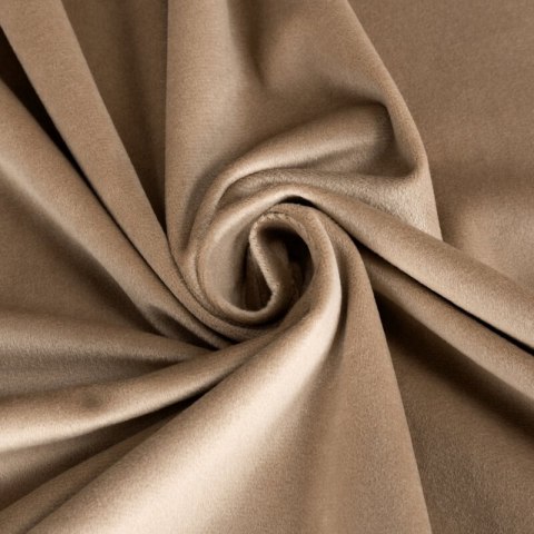 Zasłona 140x270 Rosa beżowa ciemna welurowa gotowa na taśmie D91 Zasłona 140x270 Rosa beżowa ciemna welurowa gotowa na taśmie D91