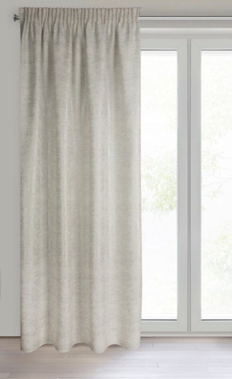 Zasłona 140x280 Blanka naturalna w stylu eko z błyszczącym nadrukiem gotowa na taśmie Eurofirany Zasłona 140x280 Blanka naturalna w stylu eko z błyszczącym nadrukiem gotowa na taśmie Eurofirany