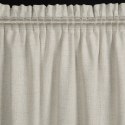 Zasłona 140x280 Blanka naturalna w stylu eko z błyszczącym nadrukiem gotowa na taśmie Eurofirany