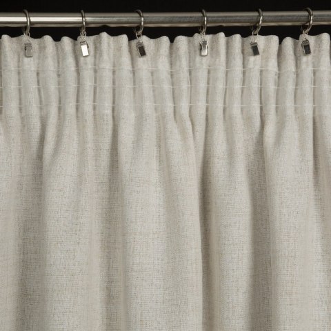 Zasłona 140x280 Blanka naturalna w stylu eko z błyszczącym nadrukiem gotowa na taśmie Eurofirany Zasłona 140x280 Blanka naturalna w stylu eko z błyszczącym nadrukiem gotowa na taśmie Eurofirany