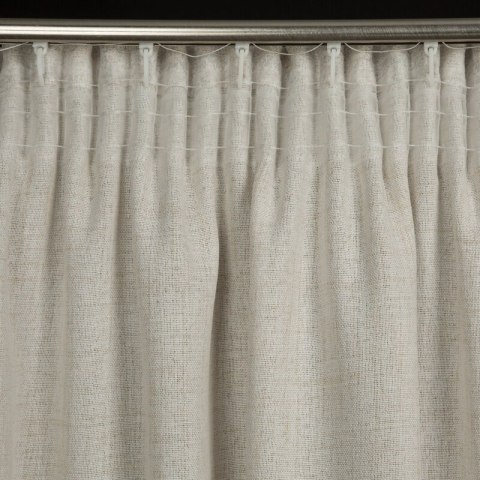 Zasłona 140x280 Blanka naturalna w stylu eko z błyszczącym nadrukiem gotowa na taśmie Eurofirany Zasłona 140x280 Blanka naturalna w stylu eko z błyszczącym nadrukiem gotowa na taśmie Eurofirany
