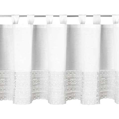 Zazdrostka 60x150 Maddeline biała ażurowa ze wzorem geometrycznym gotowa na szelkach Eurofirany Zazdrostka 60x150 Maddeline biała ażurowa ze wzorem geometrycznym gotowa na szelkach Eurofirany