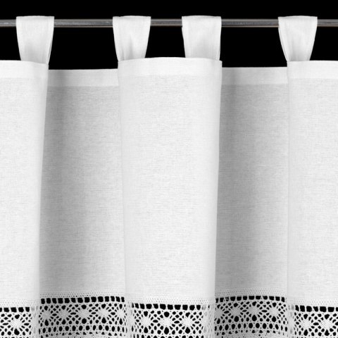 Zazdrostka 60x150 Maddeline biała ażurowa ze wzorem geometrycznym gotowa na szelkach Eurofirany Zazdrostka 60x150 Maddeline biała ażurowa ze wzorem geometrycznym gotowa na szelkach Eurofirany