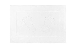 Dywanik łazienkowy 50x70 Single biały hotelowy stópki bawełniany 650 g/m2