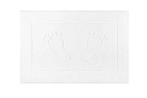 Dywanik łazienkowy 50x70 Single biały hotelowy stópki bawełniany 650 g/m2 Dywanik łazienkowy 50x70 Single biały hotelowy stópki bawełniany 650 g/m2
