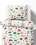 Pościel bawełniana 140x200 Wesoła Farma Mała 5439 A z jedną poszewką 70x80 XOXO DREAM Pościel bawełniana 140x200 Wesoła Farma Mała 5439 A z jedną poszewką 70x80 XOXO DREAM