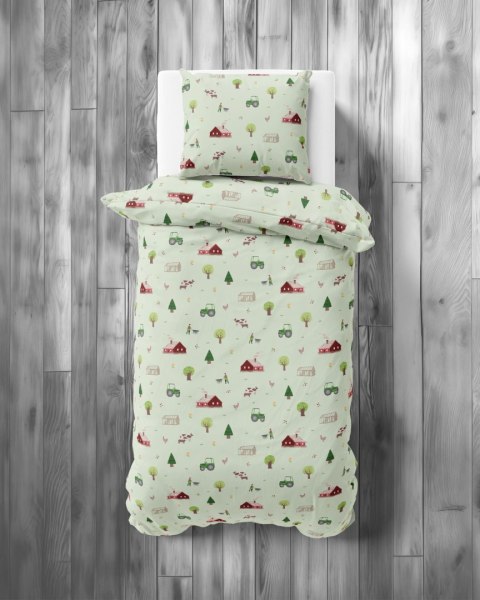 Pościel bawełniana 140x200 farma pastelowa drobne wzory 5441 A z jedną poszewką 70x80 XOXO DREAM Pościel bawełniana 140x200 farma pastelowa drobne wzory 5441 A z jedną poszewką 70x80 XOXO DREAM