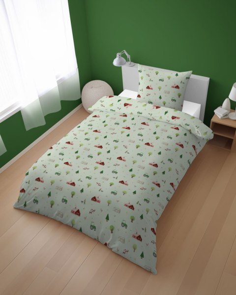 Pościel bawełniana 140x200 farma pastelowa drobne wzory 5441 A z jedną poszewką 70x80 XOXO DREAM Pościel bawełniana 140x200 farma pastelowa drobne wzory 5441 A z jedną poszewką 70x80 XOXO DREAM