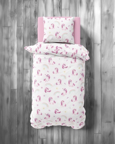 Pościel bawełniana 160x200 Różowy Jednorożec drobny wzory 5448 A z jedną poszewką 70x80 XOXO DREAM Pościel bawełniana 160x200 Różowy Jednorożec drobny wzory 5448 A z jedną poszewką 70x80 XOXO DREAM