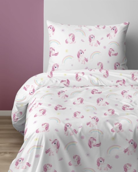 Pościel bawełniana 160x200 Różowy Jednorożec drobny wzory 5448 A z jedną poszewką 70x80 XOXO DREAM Pościel bawełniana 160x200 Różowy Jednorożec drobny wzory 5448 A z jedną poszewką 70x80 XOXO DREAM