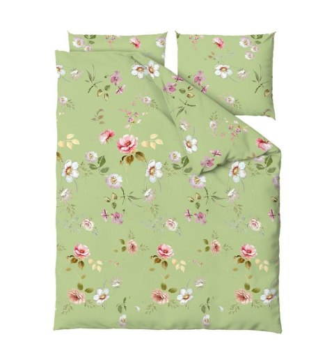 Pościel bawełniana 220x200 Olivia seledynowa wielokolorowa kwiaty Gold Zaratex Pościel bawełniana 220x200 Olivia seledynowa wielokolorowa kwiaty Gold Zaratex