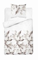 Pościel satynowa 140x200 Beżowa brązowe liscie 5326 B Home Satin 41 Pościel satynowa 140x200 Beżowa brązowe liscie 5326 B Home Satin 41